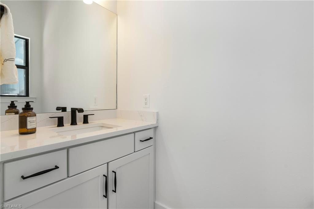 Bathroom featuring vanity