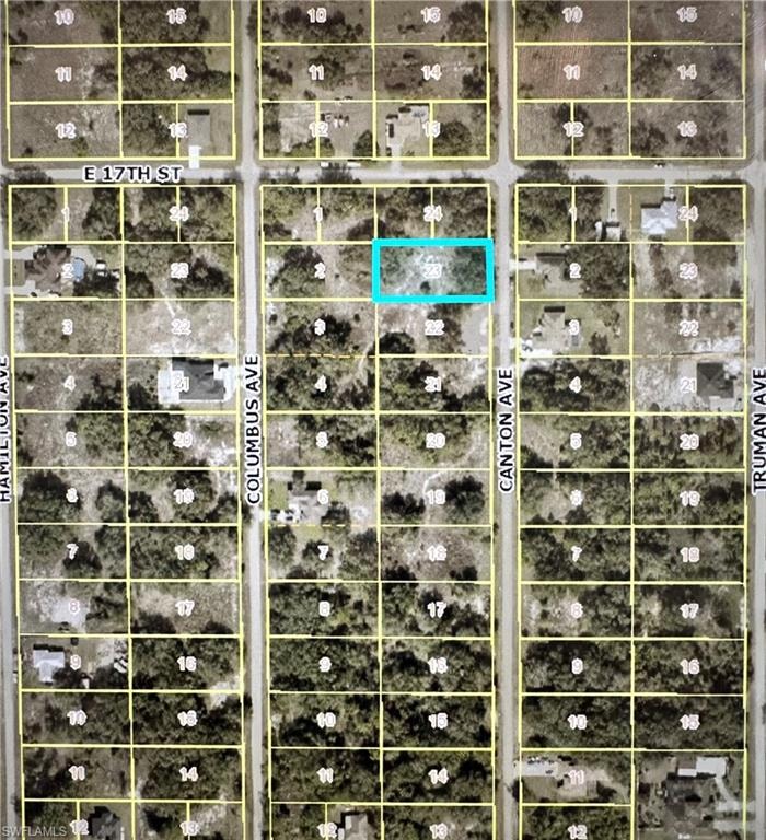 Map / location with property boundaries highlighted