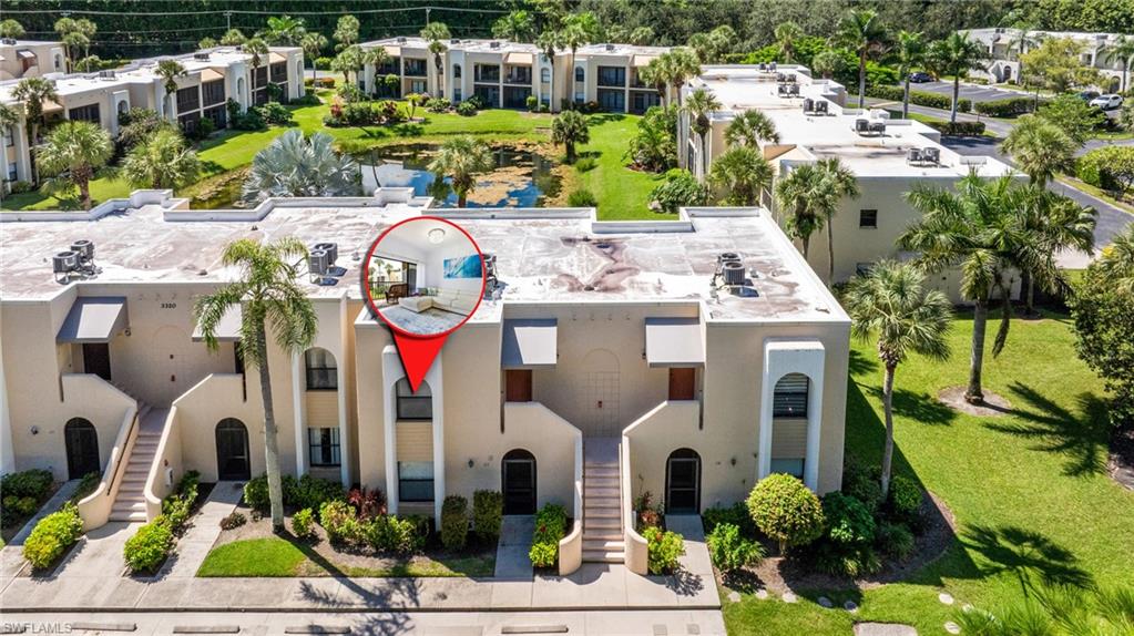 Drone / aerial view of apartment complex