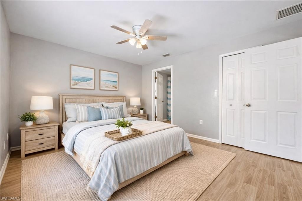 Virtually staged bedroom