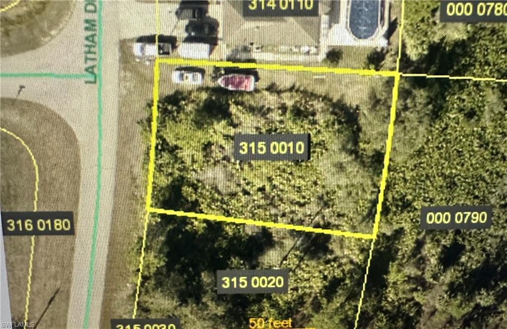 Aerial view of property's location