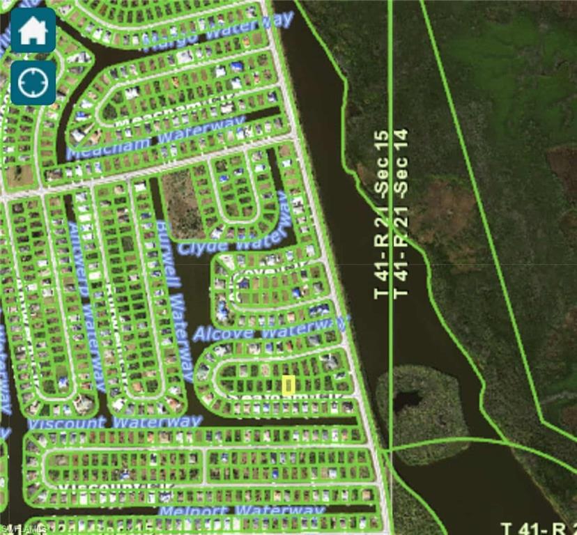 Aerial view of property's location