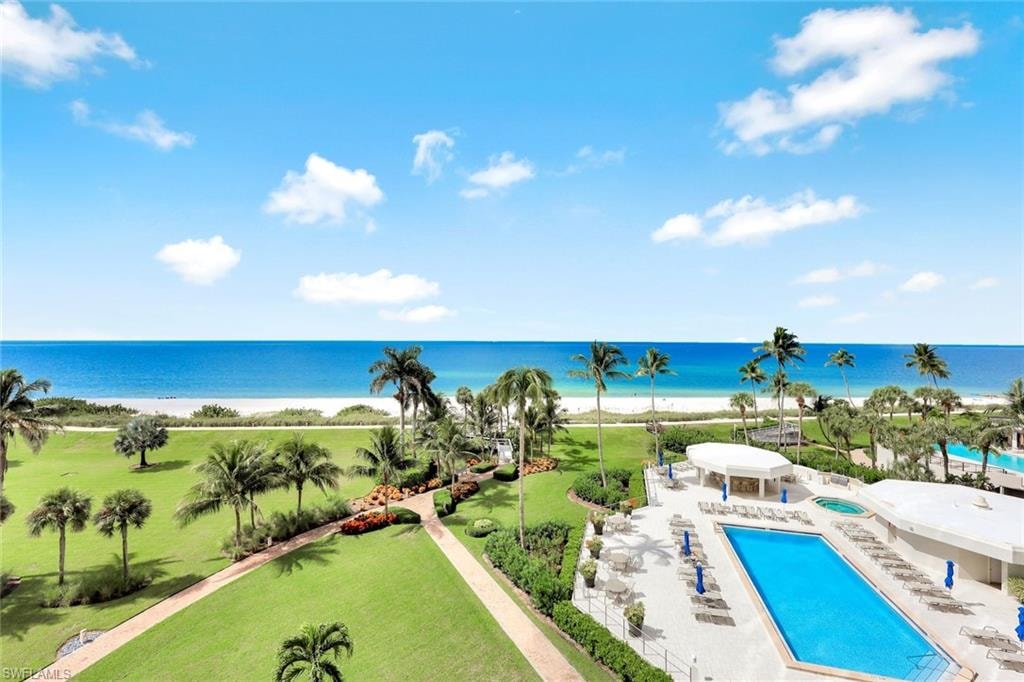 Water view with local beach