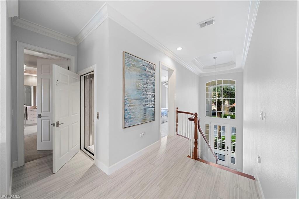 Stair Landing with Elevator