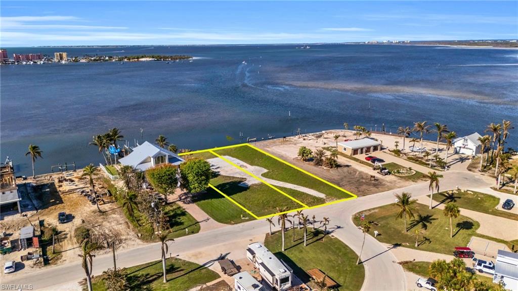 Drone / aerial view of a large body of water Virtually Edited Image