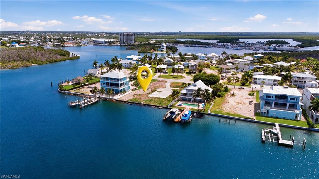 Waterfront community with extensive water frontage and multiple private docks- Virtually Edited Image