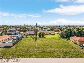 Aerial perspective of suburban area