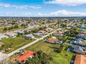 Aerial perspective of suburban area