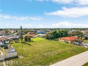 Aerial view of residential area