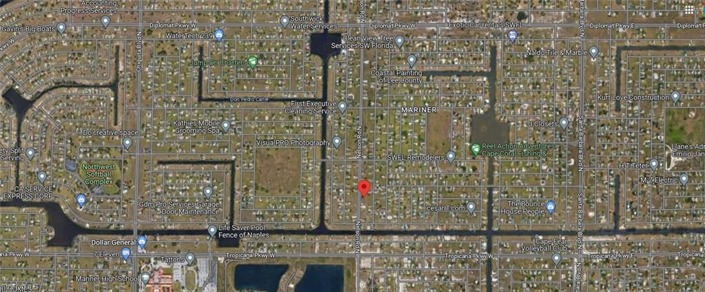 Aerial view of property's location