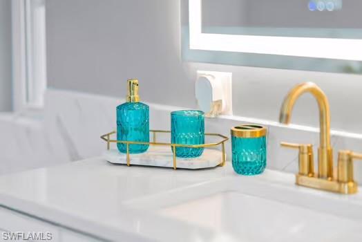Bathroom view of a sink