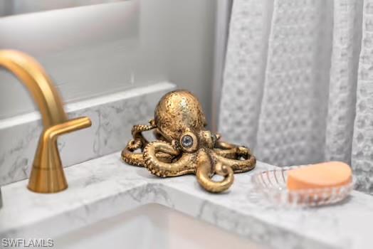 Bathroom view of vanity