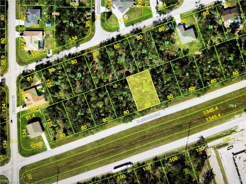 Aerial view of property's location