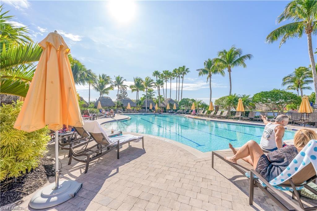 Community pool featuring a patio area