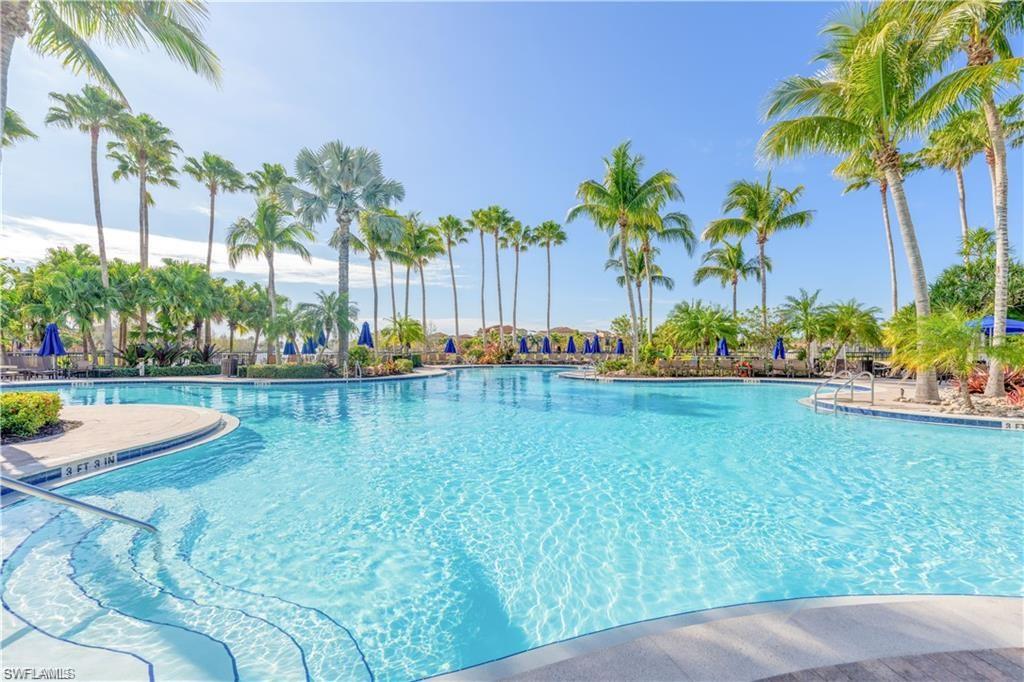 Community pool featuring a patio area