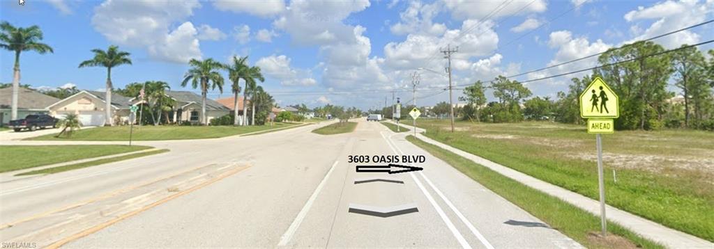 View looking up Blvd.