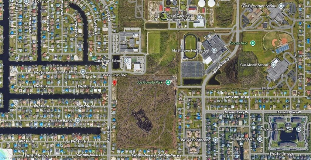 Aerial overview of surrounding area