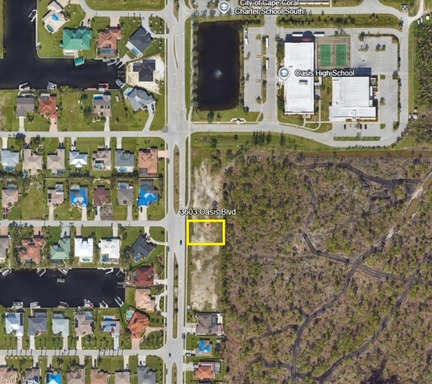 Aerial view of property