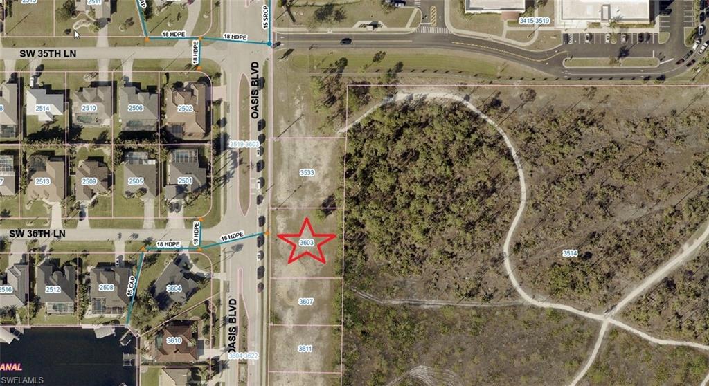 Aerial view of property