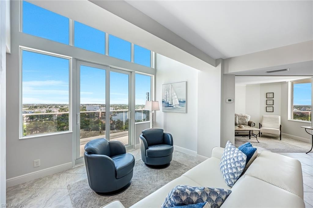 Living area with baseboards