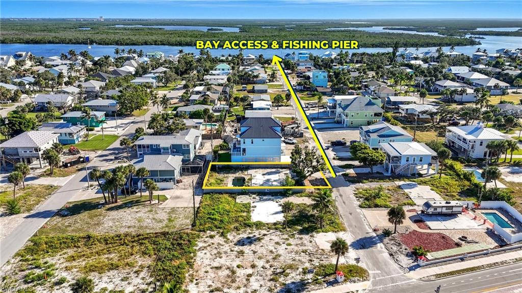 View of lot to Bay access and Fishing Pier - Virtually Edited Image