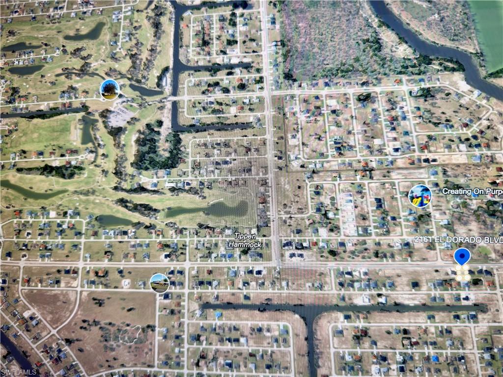 Aerial overview of property's location