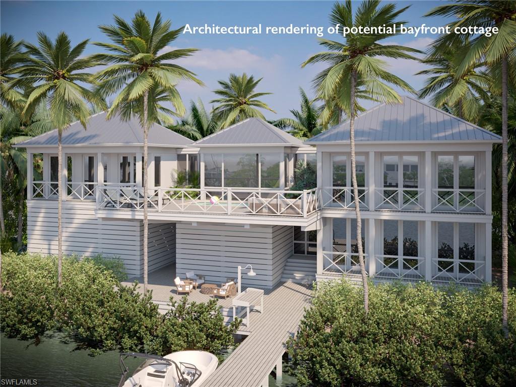 ARCHITECTURAL RENDERING OF POTENTIAL BAY-FRONT DEVELOPMENT. PERFECT FOR A GUEST COTTAGE, BOAT HOUSE OR INCOME PRODUCING RENTAL.