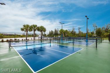 View of tennis court