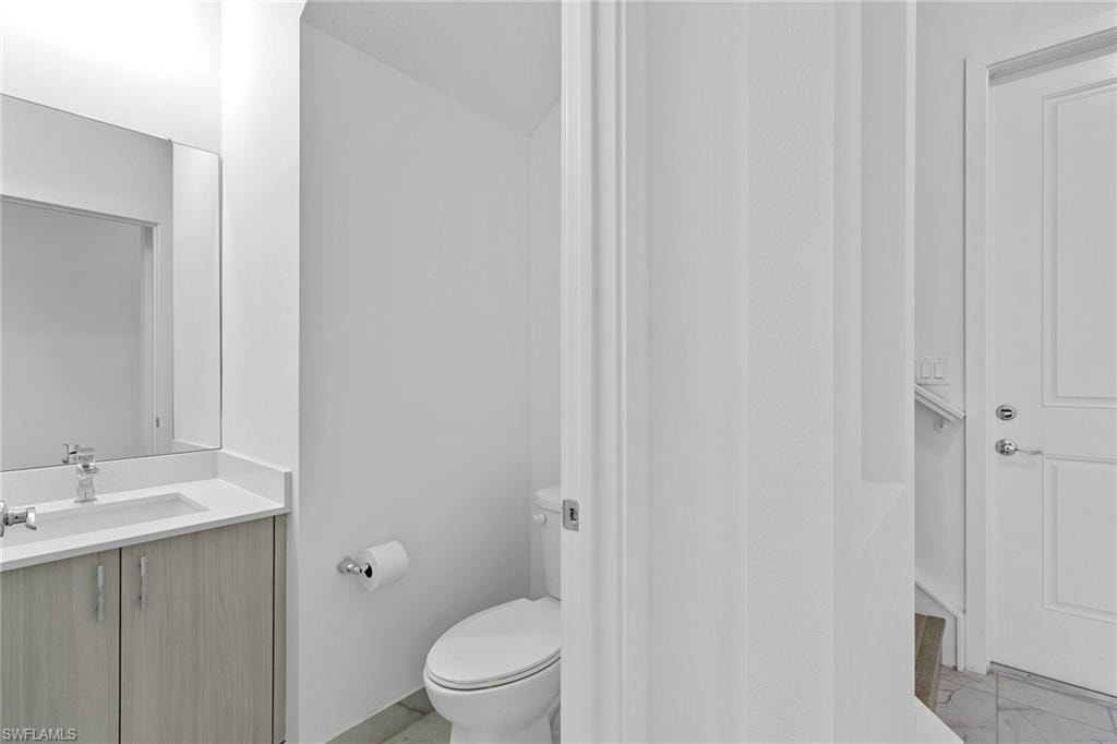 Powder room on first floor.