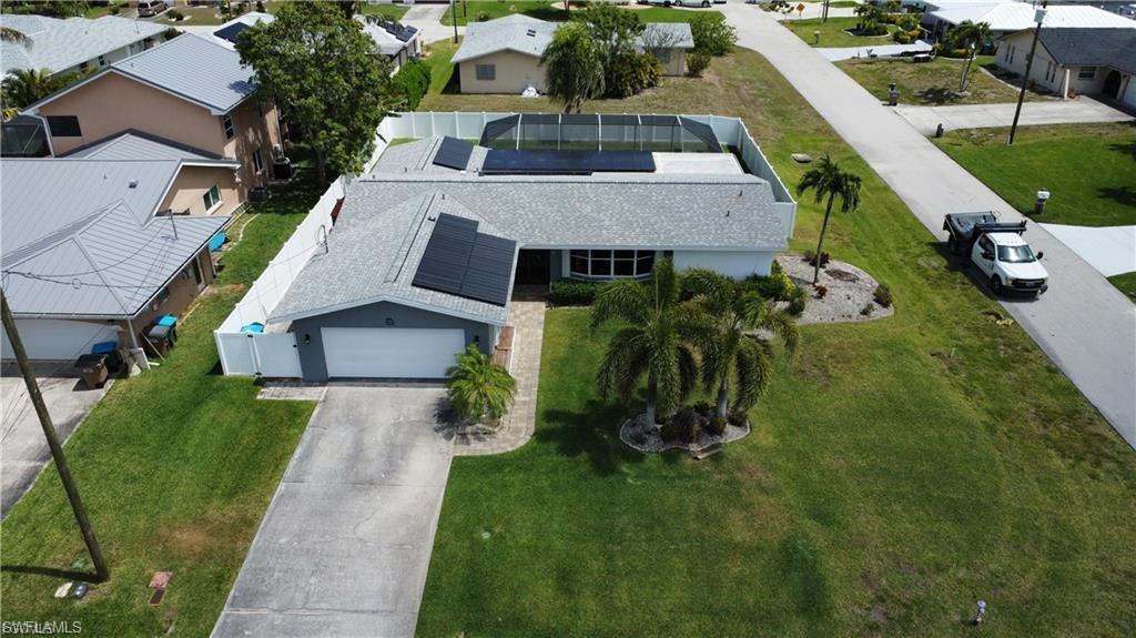 Aerial view of residential area