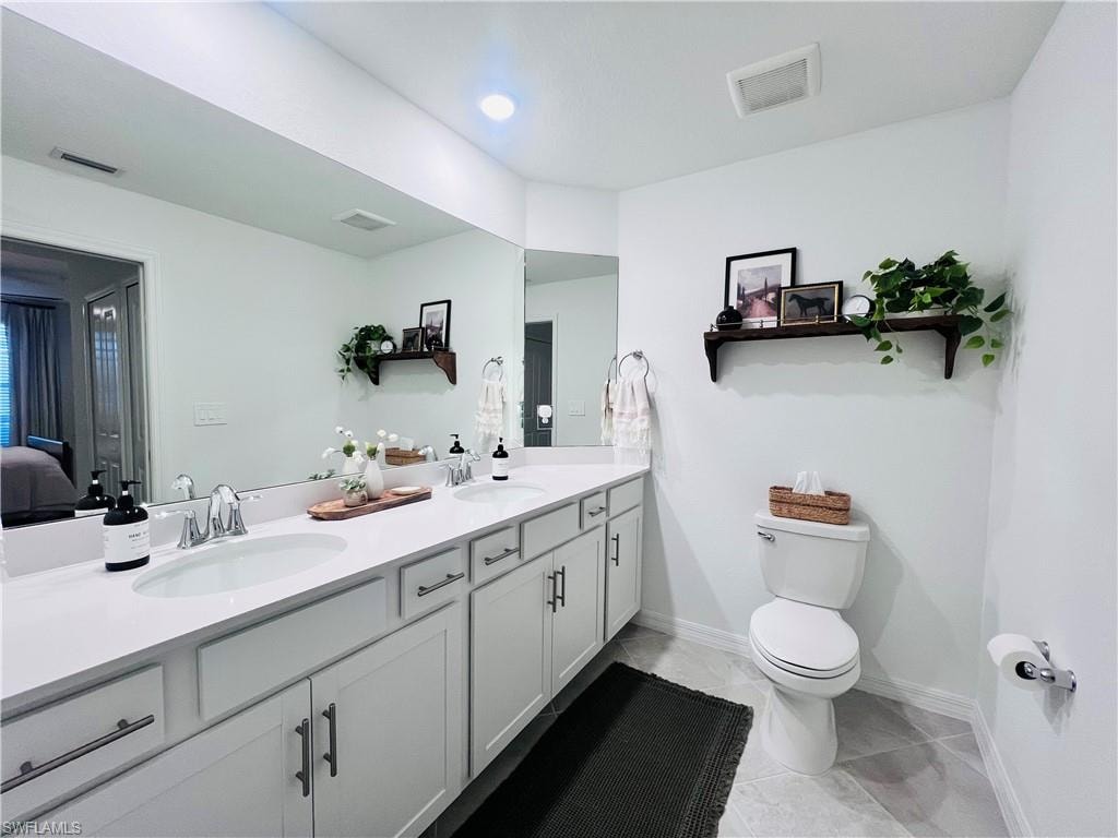 Master Bathroom offers large walk-on shower