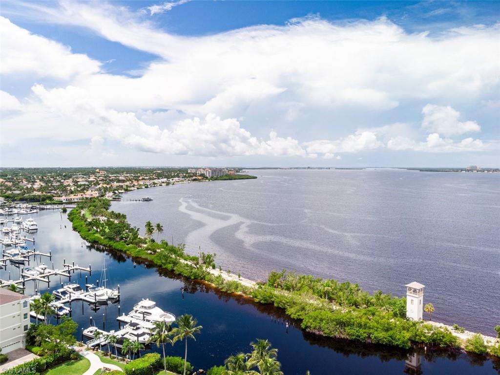 Water view featuring a marina