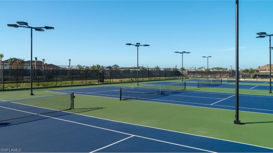 Community tennis court.