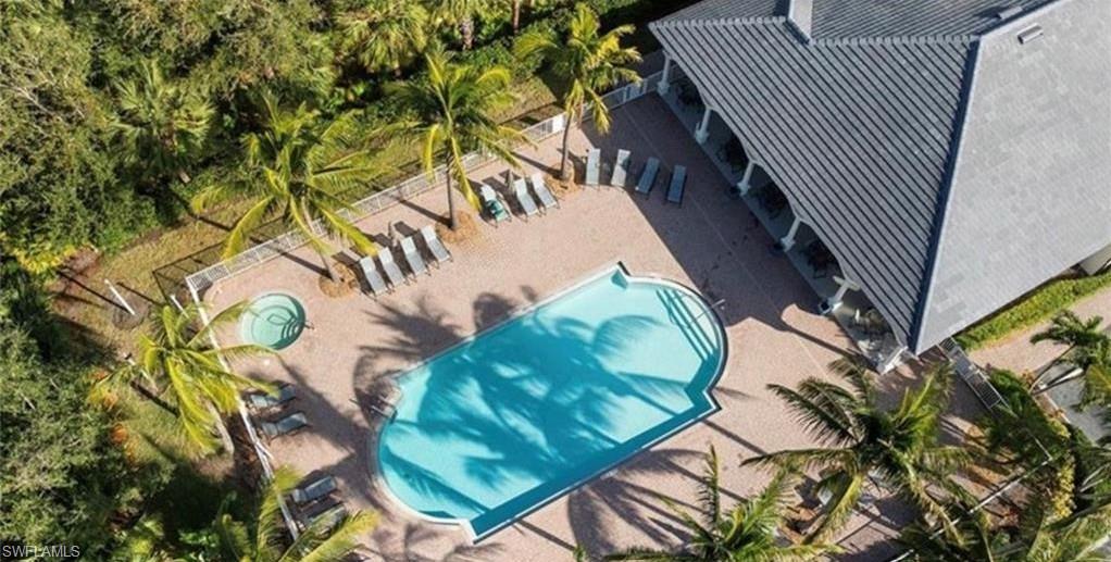 Aerial view of the community pool