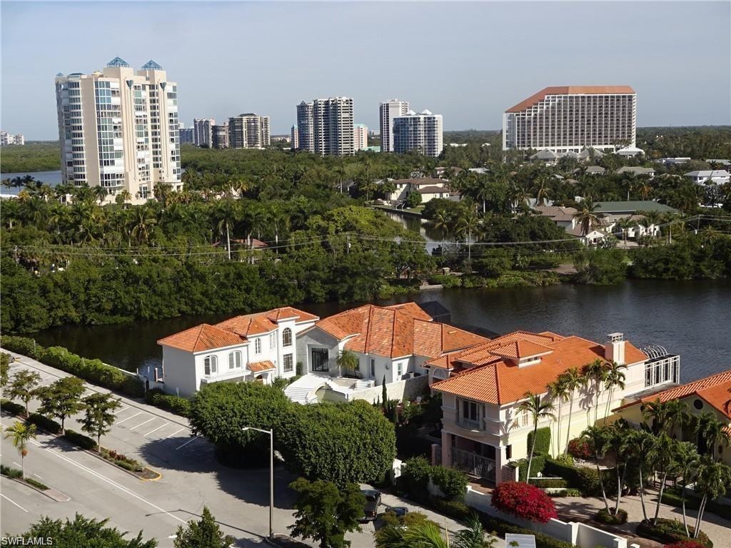 View of urban area featuring a large body of water