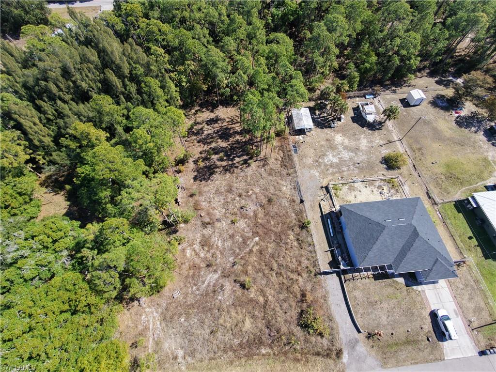 Bird's eye view of a heavily wooded area