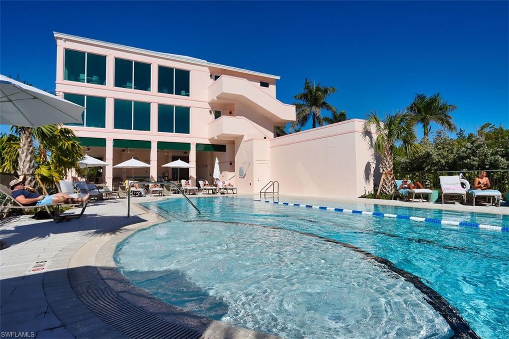 Community pool featuring a patio area