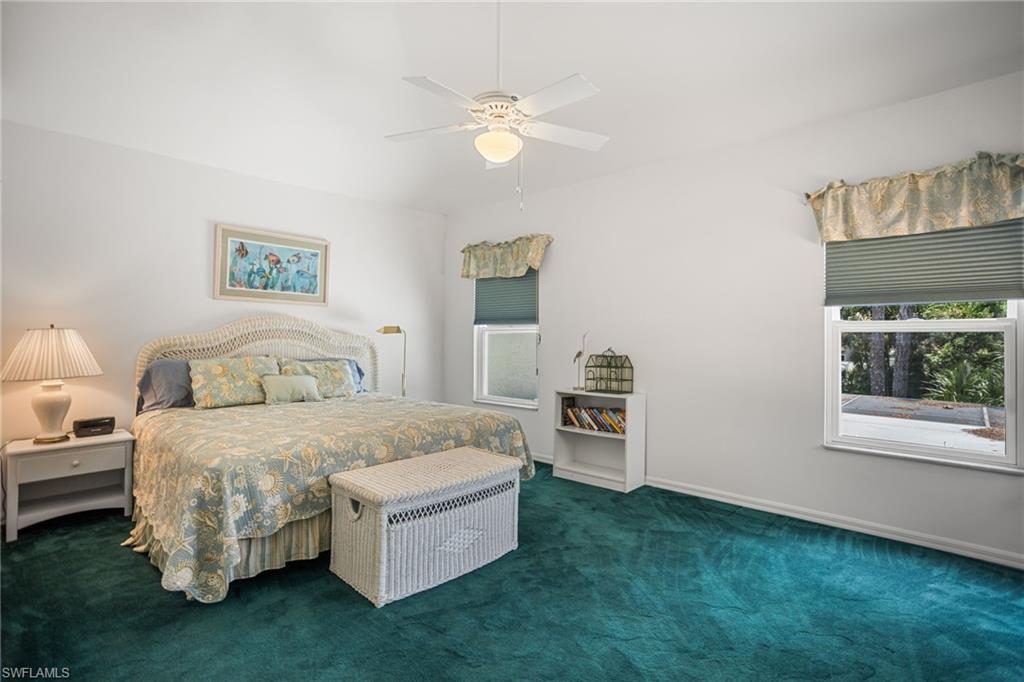Can there really be two "primary" bedrooms? Yes! The second-floor primary suite has room for a king bedroom set plus sitting area, and plus south-exposure windows and vaulted ceiling for great light.