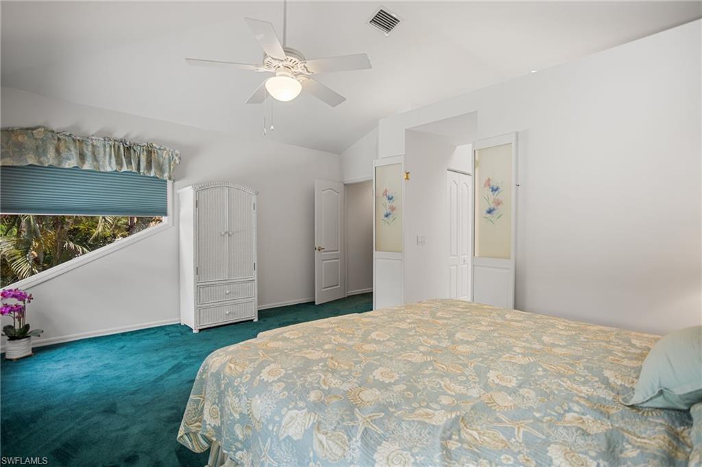 Can there really be two "primary" bedrooms? Yes! The second-floor primary suite has room for a king bedroom set plus sitting area, and plus south-exposure windows and vaulted ceiling for great light.