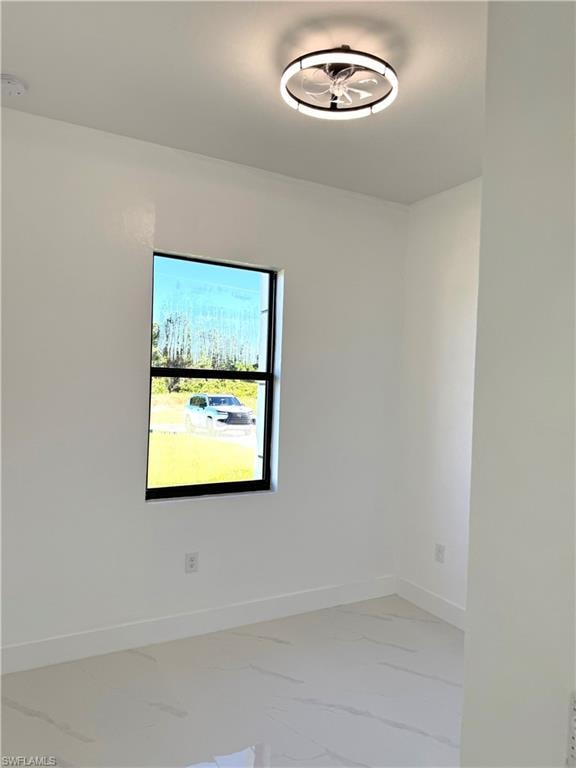 Full bathroom featuring vanity and a marble finish shower