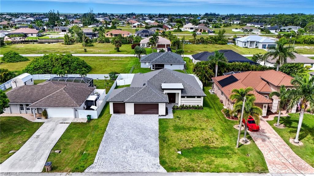 Aerial view of residential area