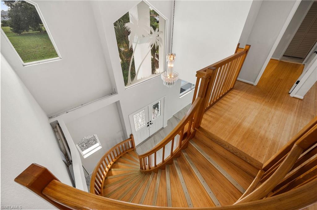 Bamboo spiral staircase