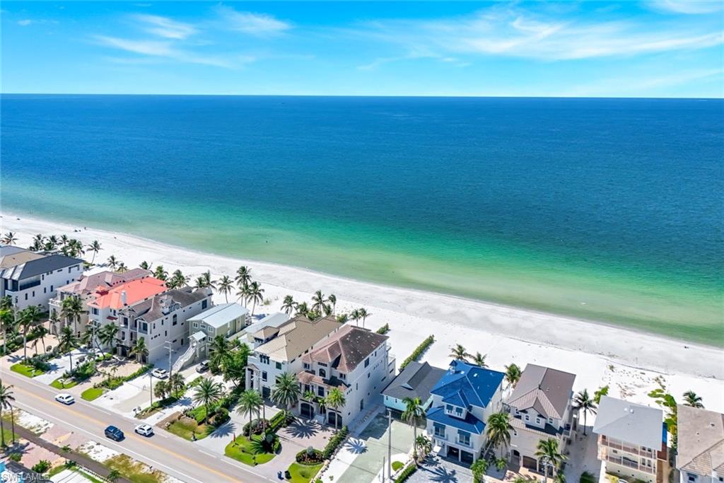 Aerial view of expansive beach