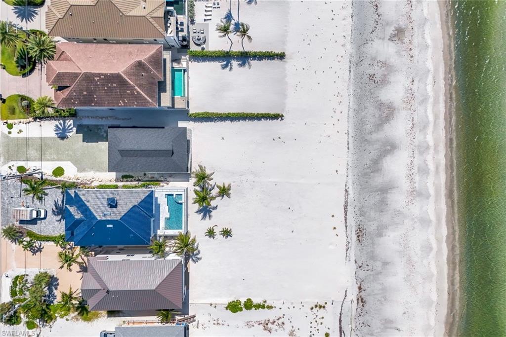 Drone / aerial view of a pool