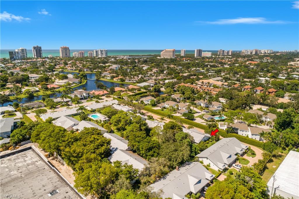View of urban area featuring a large body of water