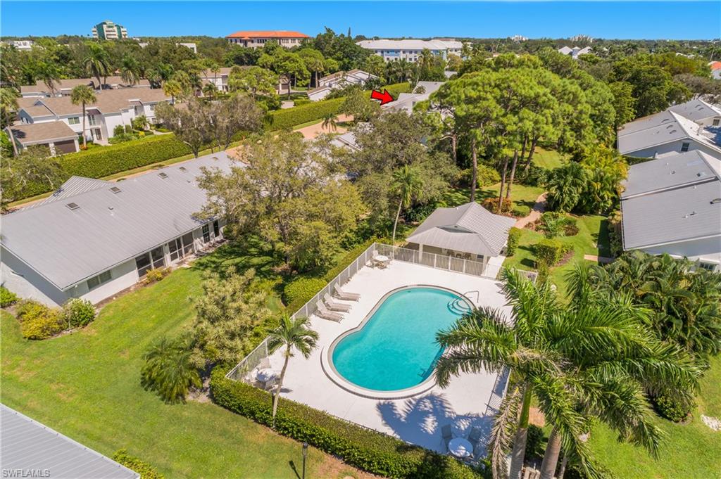 Bird's eye view of a pool