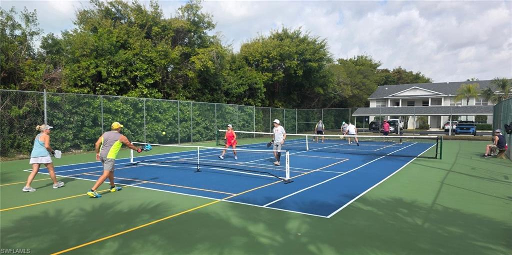 View of tennis court