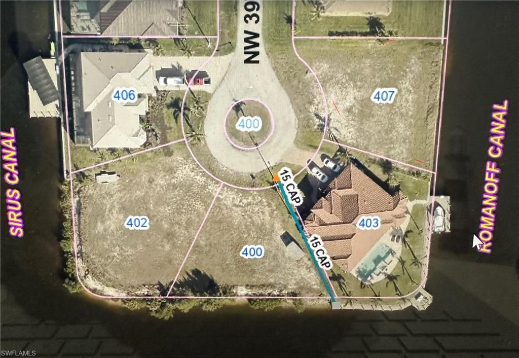 Aerial view of property's location