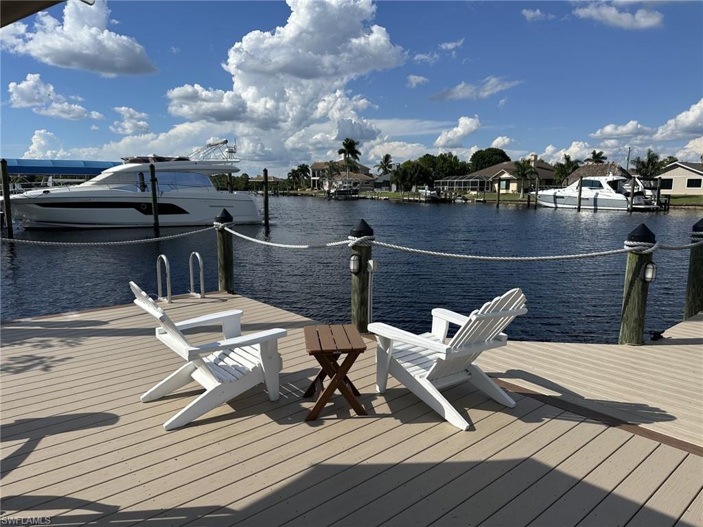 Dock featuring a water view