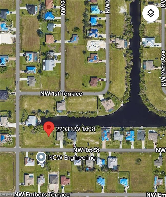 Aerial view of property's location
